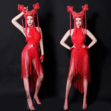 Год, День Святого Валентина, Gogo, ведущий танцевальный костюм, сценическая одежда, сексуальная женская одежда для ночного клуба, DJ певица, китайский стиль