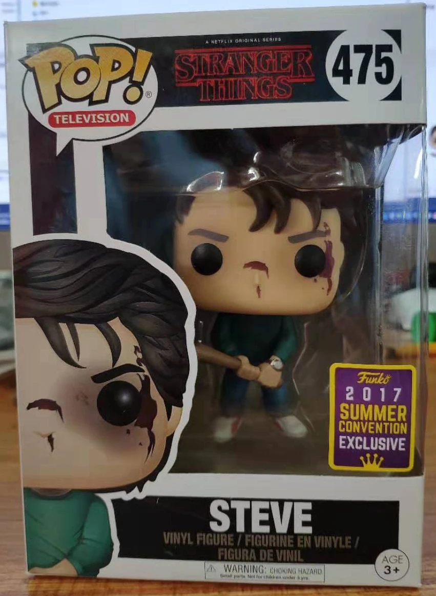 Funko Pop странные вещи персонаж Дастин Стива 10 см фигурка винила куклы игрушки для коллекции - Цвет: with box