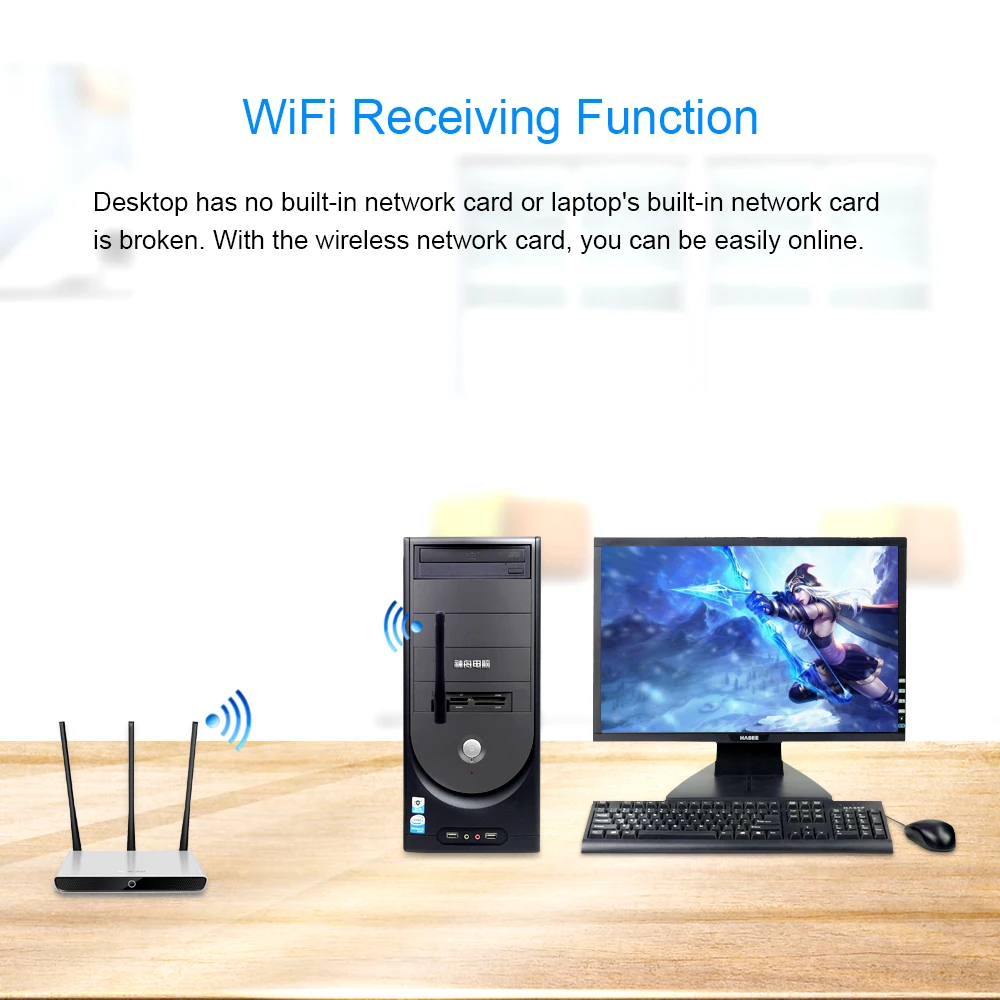 USB Wi Fi адаптер CHIPAL 150 Мбит/с внешняя беспроводная сетевая карта LAN 2 4 ГГц 802.11n/g/b для