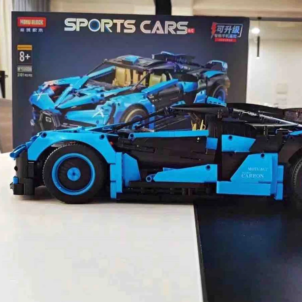 Creator Expert High-tech Bugattied Super Racing Sports Car Moc Modular Building Blocks Model Technical Bricks Boys Toys MY88008