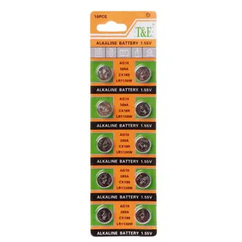 

Button Coin Cell Battery AG10 1.5V Watch Batteries SR54 389 189 LR1130 SR1130 Toys Control Remote 10PCS