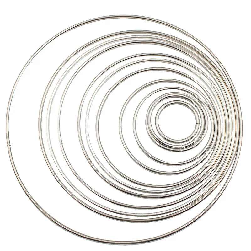

1pack/lot Silver/Gold Color 35-190mm Big Dream Catcher Circle Ring Craft Metal Rings For Dream Catchers Hoops Hanging Connectors