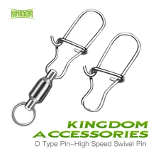 

Kingdom Hooked Snap Pin Stainless Steel Fishing Swivel Safety Snaps Hook Lure Accessories Connector Snap Pesca Fishing Tackle