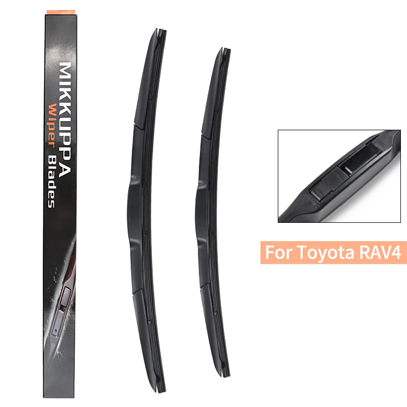Mikkuppa Windscreen Hybrid Wiper Blades for Toyota RAV4 Fit Hook Arms Model Year from 1994 to 2018