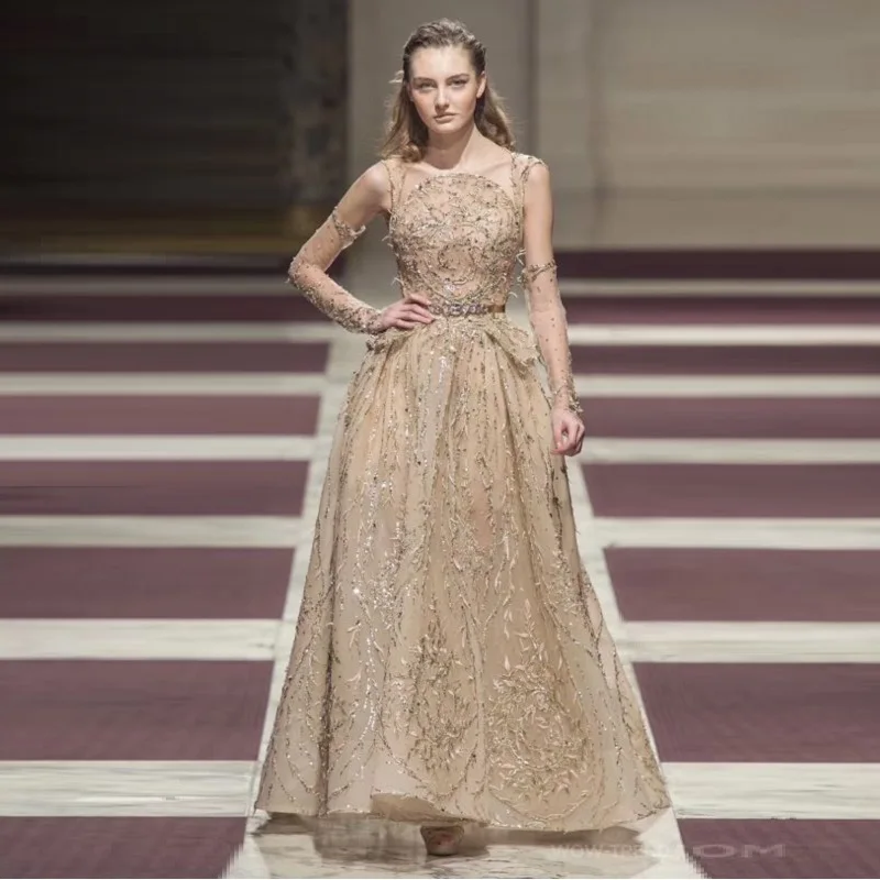 Женская мода сетка без рукавов макси Vestidos Элегантный вокруг шеи шампанского Длинные платья
