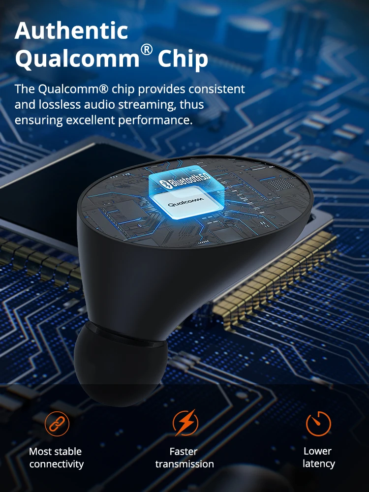 [Newest Version] Tronsmart Spunky Beat TWS Bluetooth Earphone QualcommChip APTX Wireless Earbuds with Volume Control