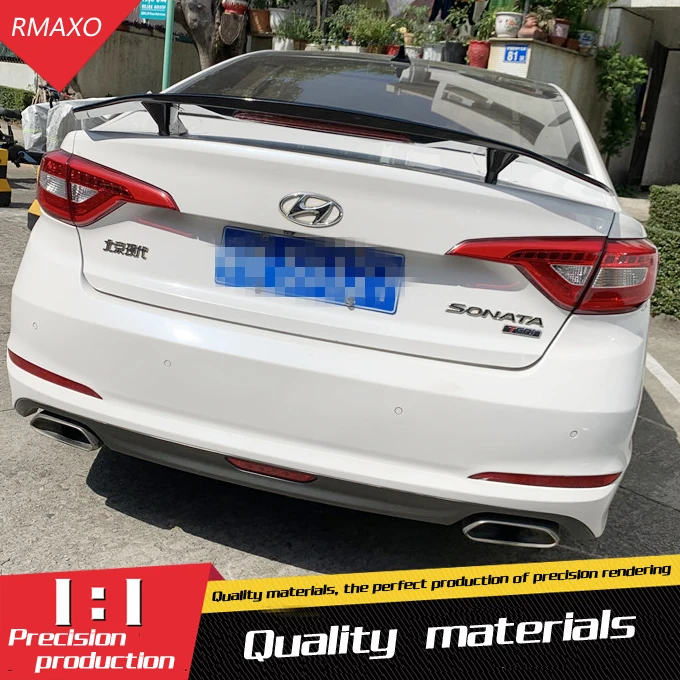 Спойлер для Sonata 2011- для hyundai Sonata 7 8 9 TF, спойлер, АБС-пластик, заднее крыло, грунтовка, цвет, задний спойлер