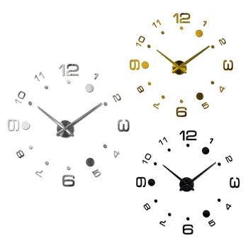 

3D Frameless Wall Clock Stickers DIY Wall Decoration Wall Clock for Bedroom Living Room Home Decor