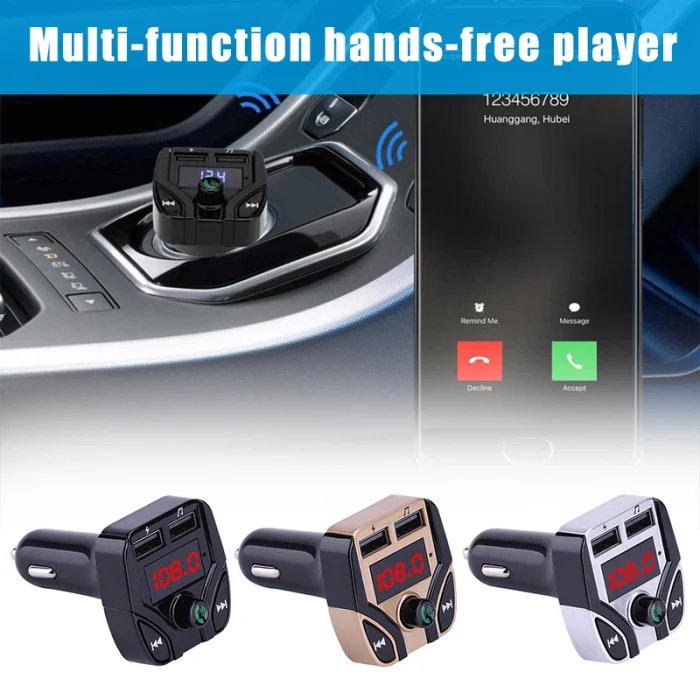 Портативный многофункциональный автомобильный Mp3 музыкальный плеер Handsfree fm-передатчик с 2 usb-портами VDX99