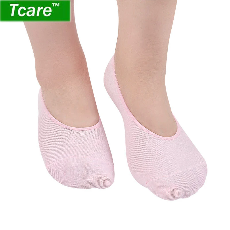 Tcare 1 пара розовые гелевые спа носки для ног увлажняющие мягкие восстанавливающие