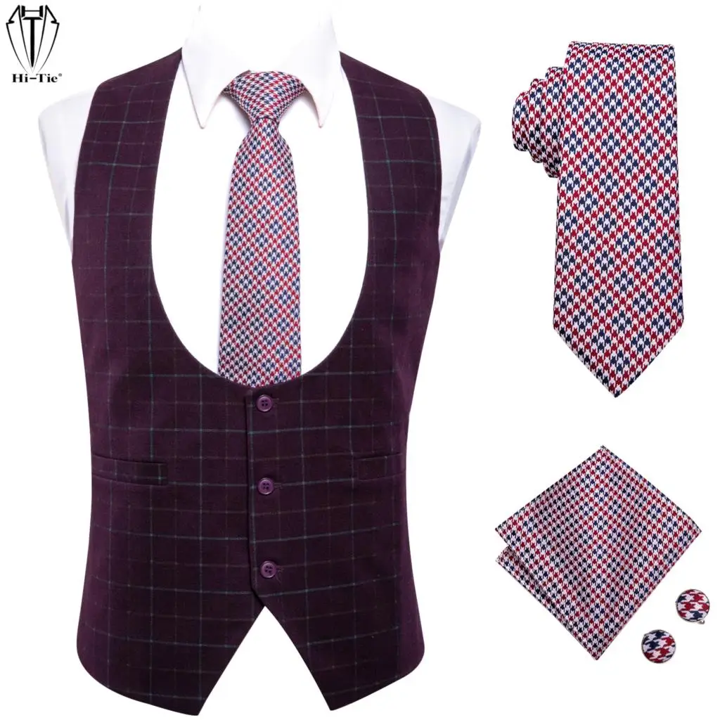 Round neck waistcoat suit Clearance