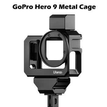 

Ulanzi G9-5 GoPro 9 Metal Vlog Case Cage Hard Anti-fall Housing Shell With 52MM Filter Adapter Cold Shoe Extend Mount Accessorie