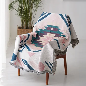 BeddingOutlet Geometry Baja Blanket Bohemia Sofa Seat Cover Witchcraft Tapestry Throw Blanket for Bed Plane Knitted Yoga Blanket 6