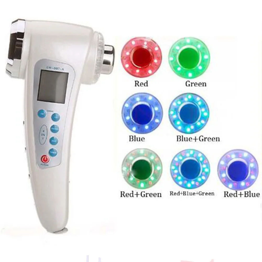 

1Mhz&3Mhz Ultrasonic Face Massager 7 Colors LED Light Facial Photon Ultrasound Therapy Skin Care Body Slim Anti Cellulite Beauty