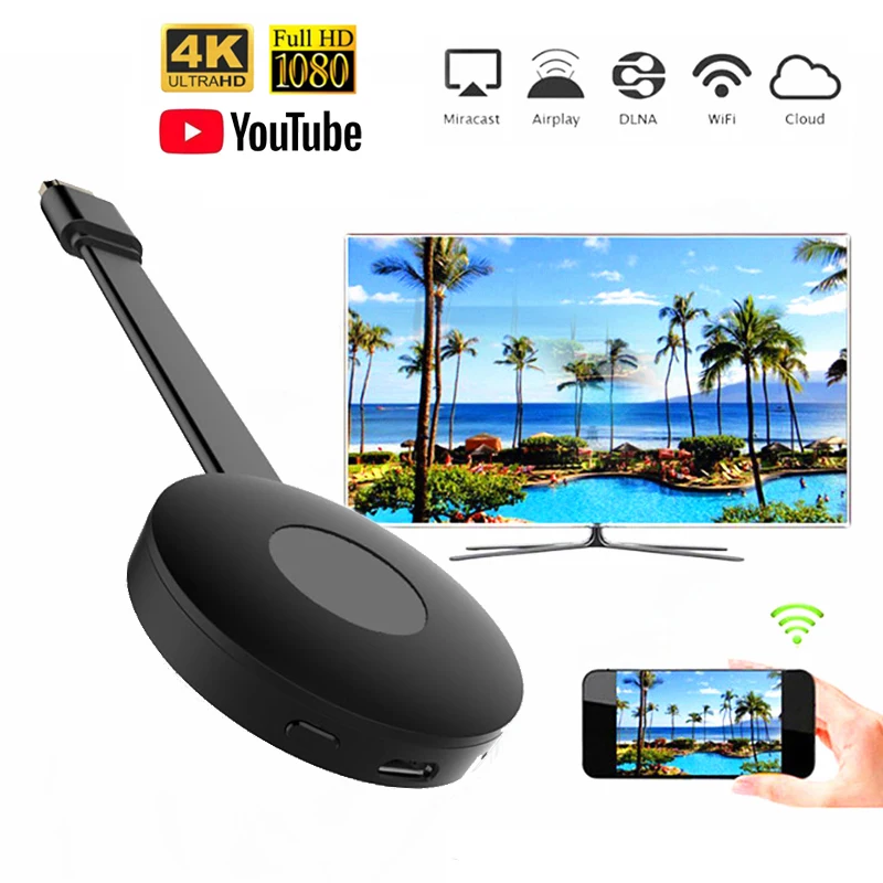 Беспроводной дисплей Dongle WIFI портативный ресивер 1080P HDMI Miracast для смартфонов iOS iPhone
