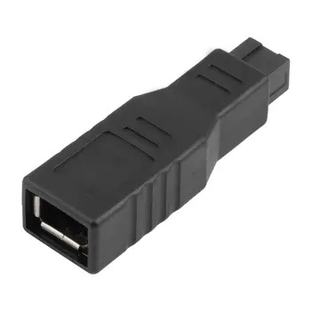 

1pc New Fire wire 800 to 400 Adapter Converter Connecter 9/6 Pin IEEE 1394 Black Wholesale High Quality !!!