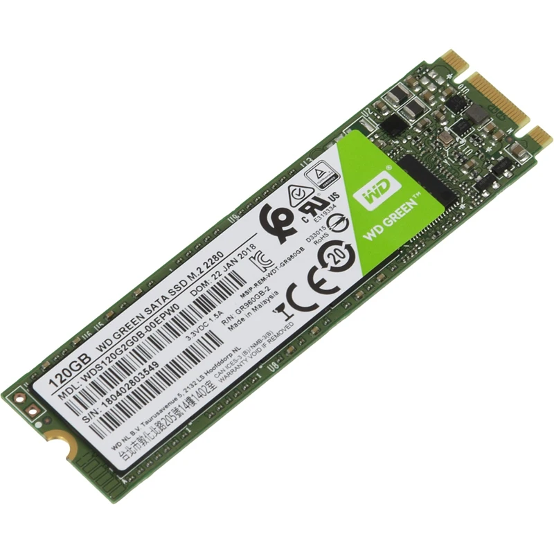 SSD накопитель WD Green WDS120G2G0B 120Гб