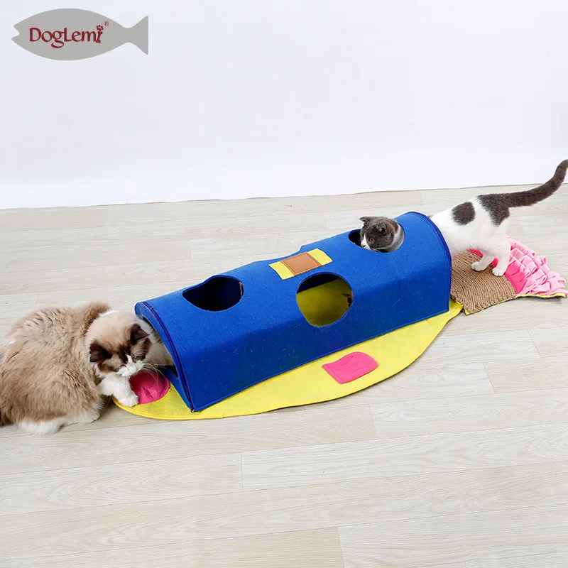 

2019 New Products Multi-functional Creative Cat Toy Cat Tunnel for Playing Cat Nest Relaxation Sniffing Claws Grinding Cat Tunne