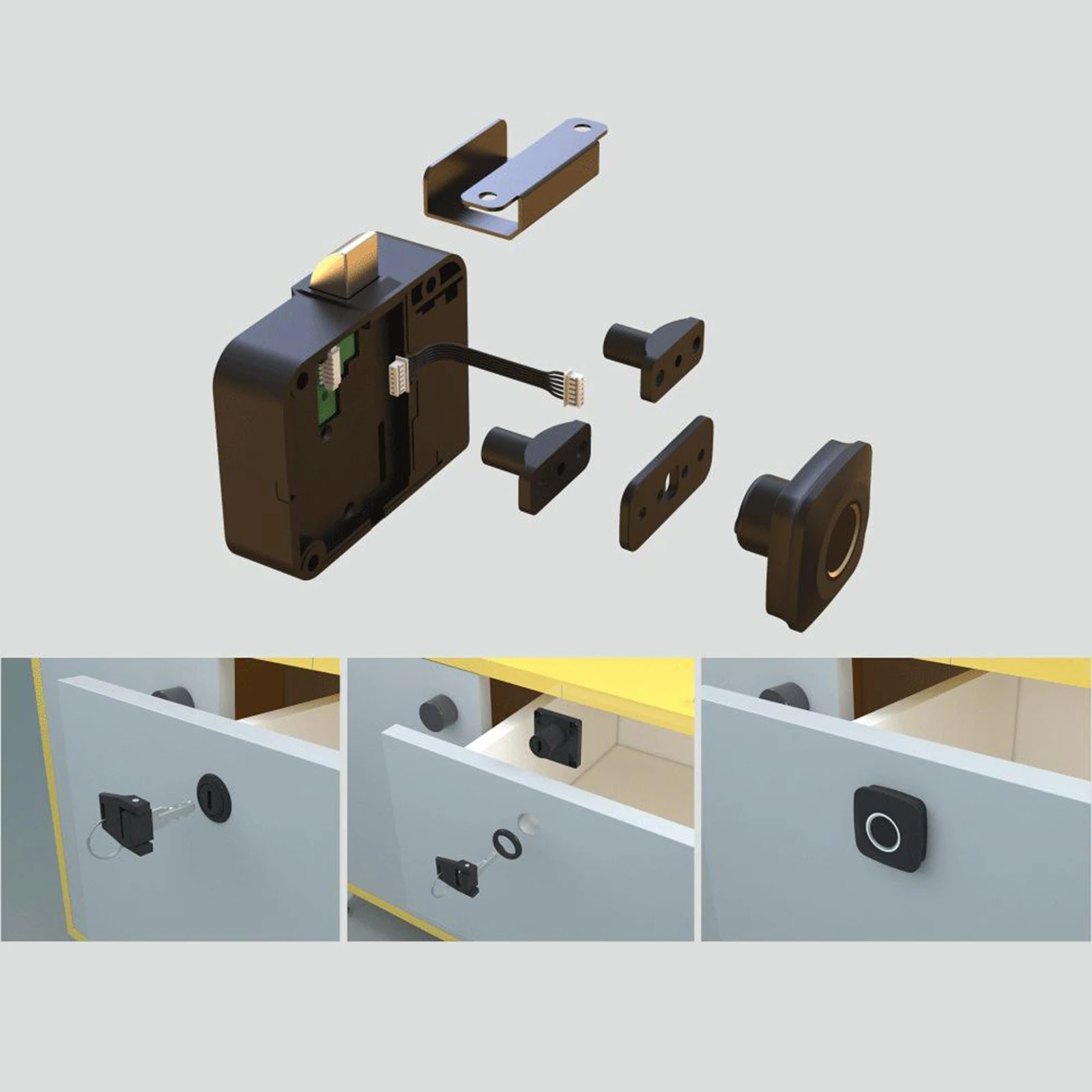 

Fingerprint Lock, Smart Cabinet Locks, Biometric Keyless Furniture Drawer