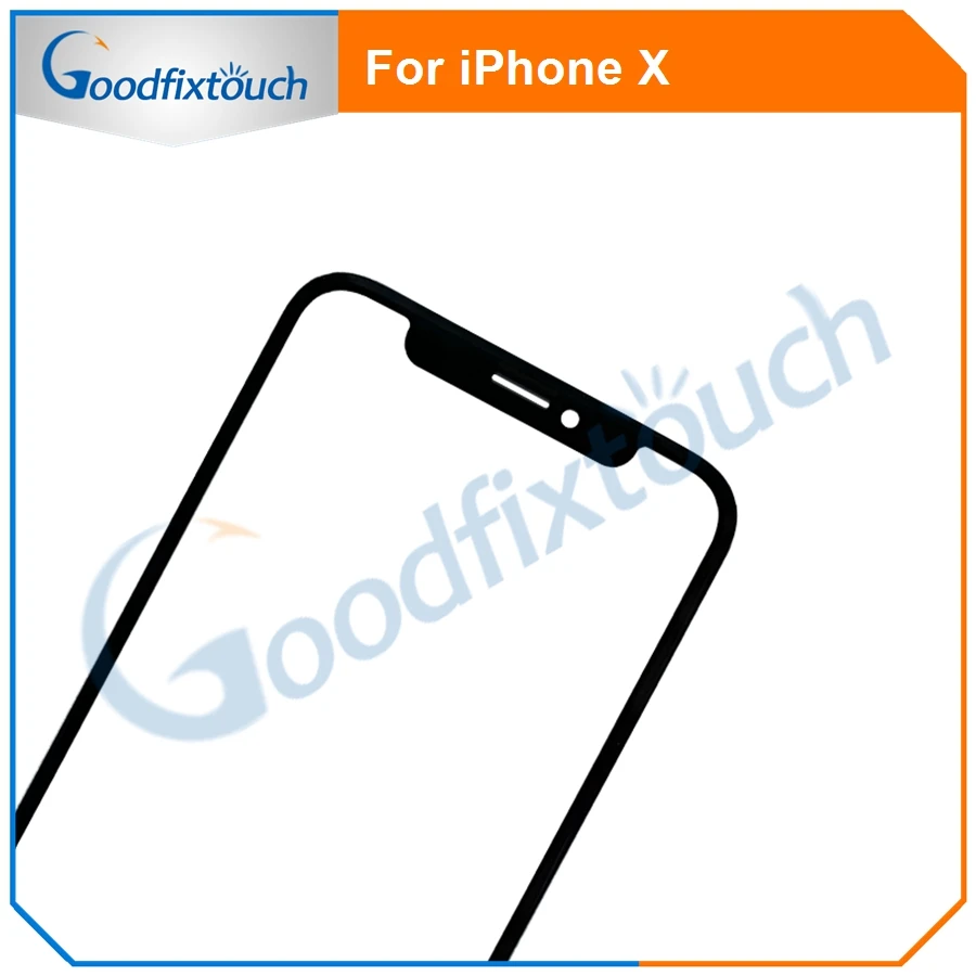 Оригинальная сенсорная панель для iPhone X, дигитайзер сенсорного экрана, передняя внешняя стеклянная панель с гибким кабелем для iPhone X, запасная часть