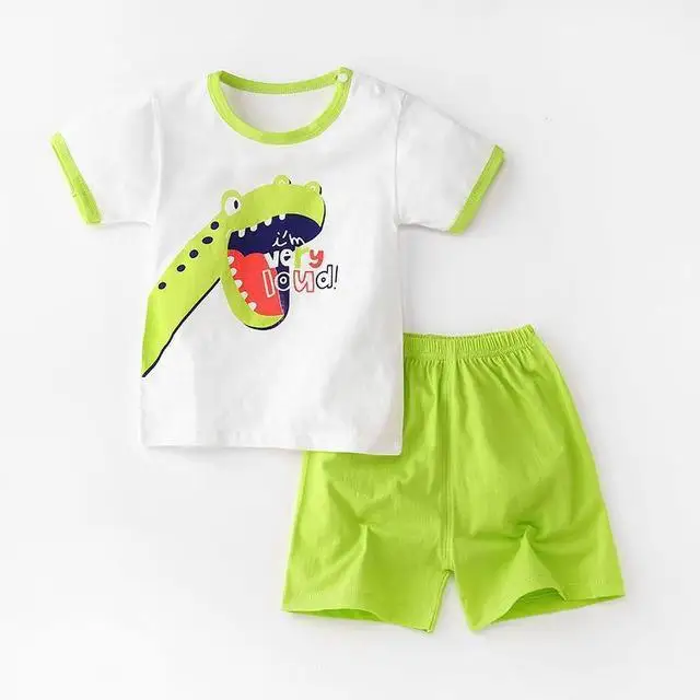 Baby Clothing Set discount 1-4 Years Old Children's Short-sleeved Clothes Suit Summer Cotton Boys Girls T-shirt +shorts 2pcs Set Toddler Kids Cute Outfits Baby Clothing Set classic Baby Clothing Set