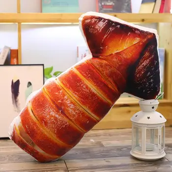

Poultry Fish Baked Food Plush Stuffed Doll Garden BBQ Decor Props Grownup Toys Sweetbell Redpepper Squid Sausage Snack Pillows2