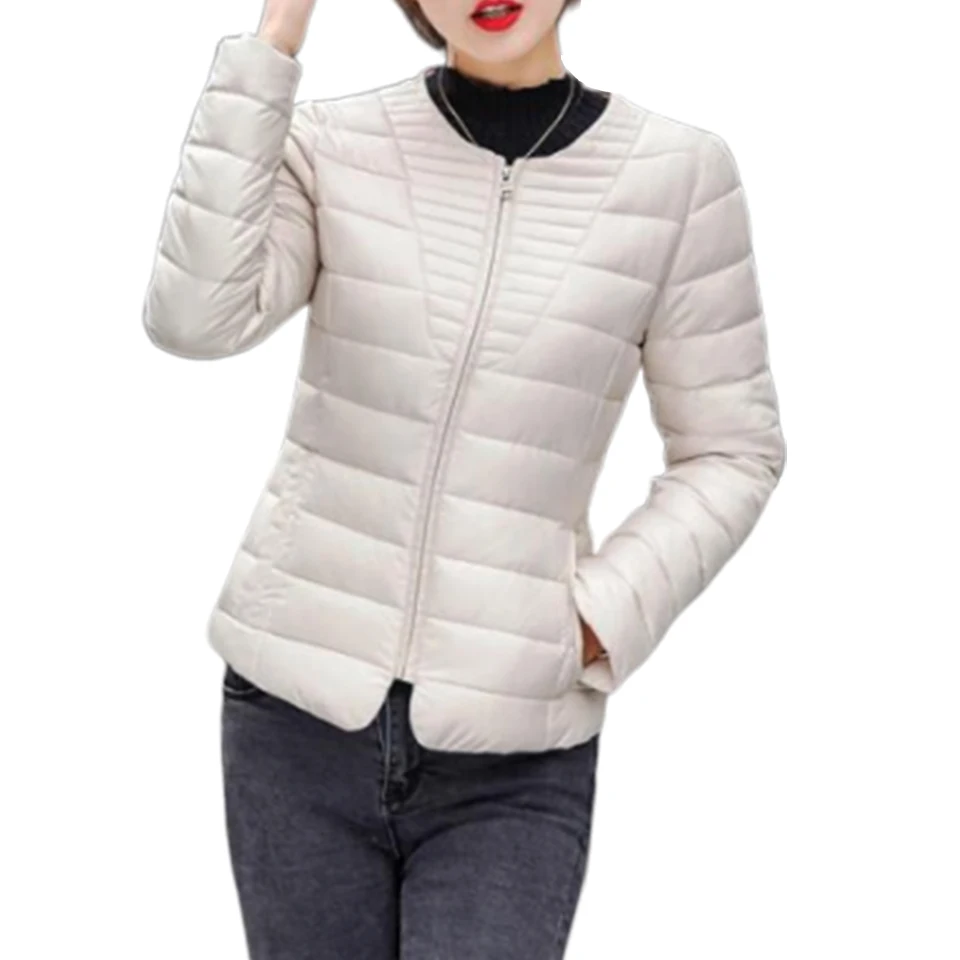 

Thin Light Weight Jacket Winter Short Down Padded Parka Ultralight Puffer Jacket Women Quilted Winter Fashion Parka Warm Outwear