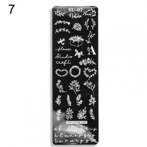 Nail Stamping Plates Human Face Design Multiple Pictures Solid Manicure Art Stainless Steel Printing Plate for Girl 7
