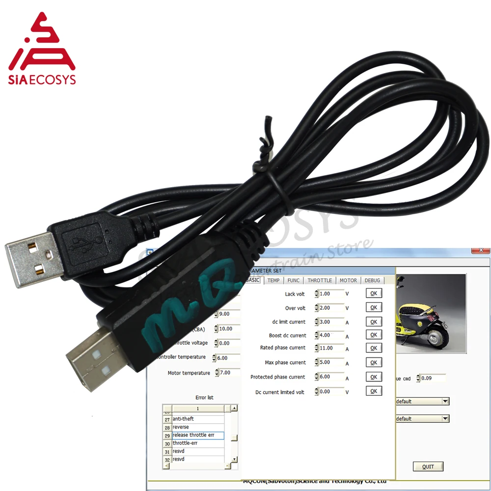 Cabo usb controlador sabvoton para ajuste de parâmetro