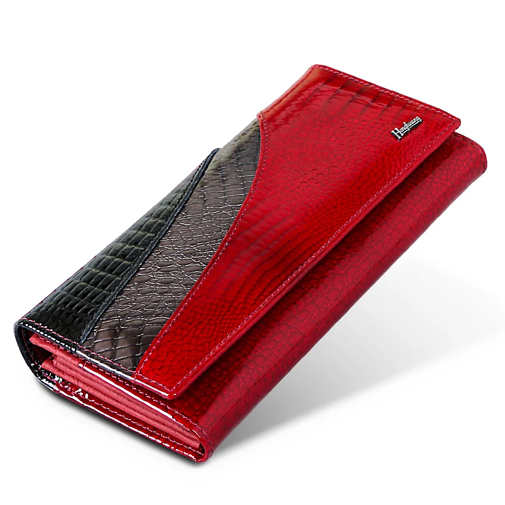 

HH Womens Wallet Luxury Design High Quality Leather WalletS Female Fashion Alligator Long Women Wallets And Purses Coin Purse