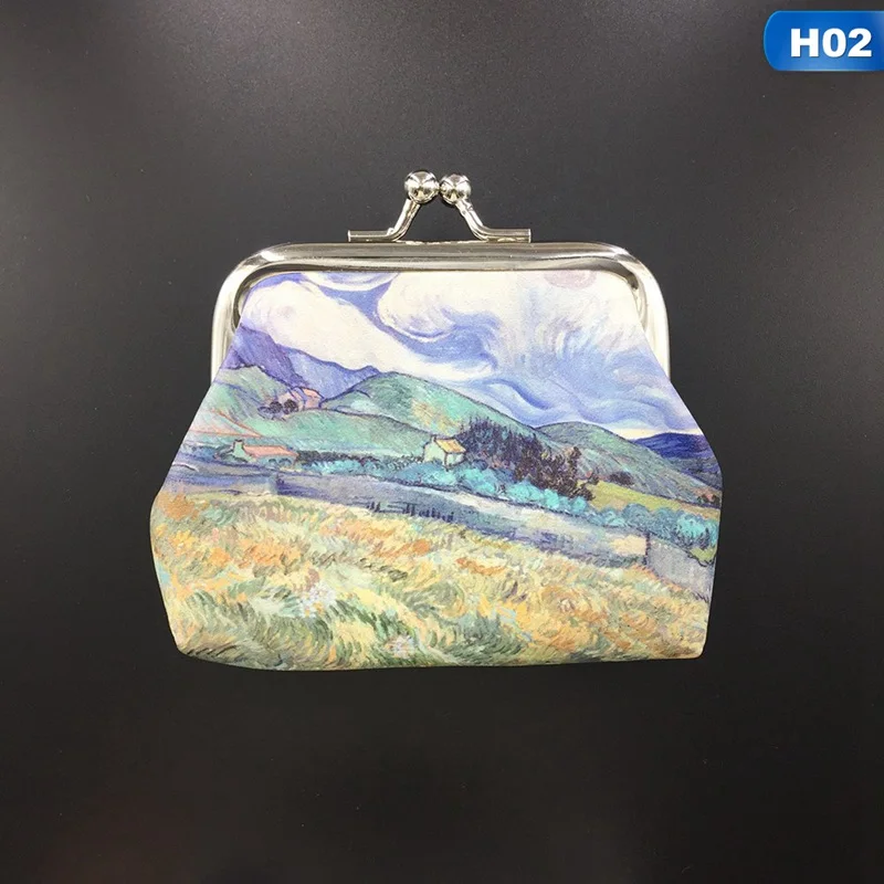 CB0979H02 Винтажные Кошельки для монет, маленький мини-кошелек, с принтом, на застежке, кошелек для наличных карт, модный клатч, мини-сумки - Color: CB0979H02