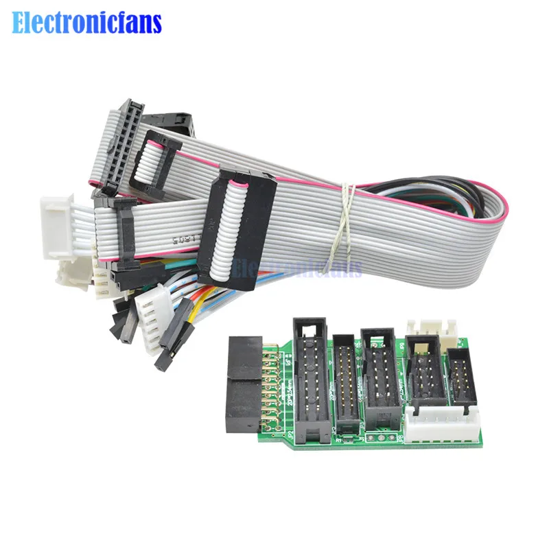 Emulator V8 Adapter Converter for J Link with 8PCS 4 Pin 6 Pin 10 Pin 20 Pin Grey Flat Ribbon Data Cable Dupont Wire|Integrated Circuits| - AliExpress