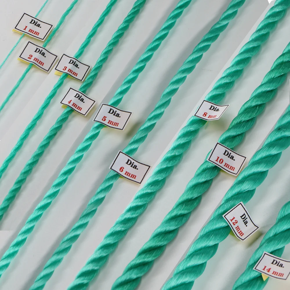 1MM-14MM Diameter Polyethylene Rope Nylon Weave Twisted Twine High-strength Garden Bundling Plant Netting Home Improvement Craft