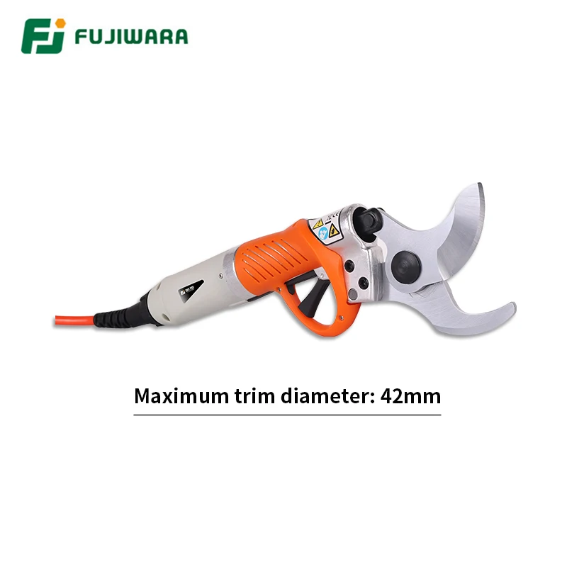 FUJIWARA Electric Pruning Shears 36V Lithium Branches Scissors 0-45mm High Branch Hedge Trimmer Extension rod 1.2-1.8m 2