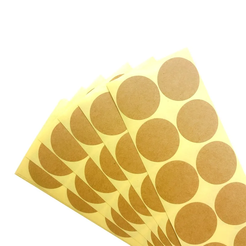 100PCS/lot New Vintage Blank Round Kraft Seal Sticker For Handmade Products 35mm Round Gift Sealing Sticker DIY Note Label