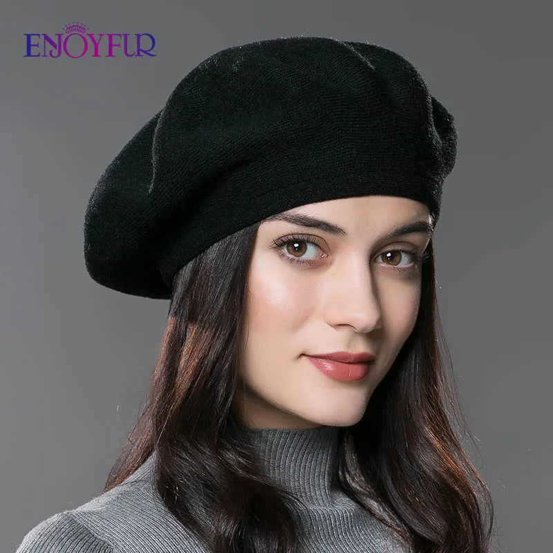 Enjoyfur Lady Beret Hat For Winter 