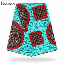 Новинка хлопок настоящий дизайн Анкара африканская вощеная ткань принтом 6 ярдов голландская восковая парча африканская восковая ткань для платья F912-10