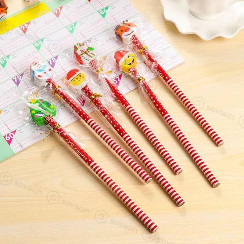 Sovawin обычный карандаш 1 шт. деревянный карандаш Kawaii Рождественские ручки офисные школьные карандаши студенческие канцелярские Мультяшные детские подарочные ручки