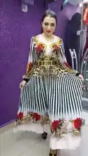 Arabic African dress Robe Arabe Femme Wedding Party Evening Islamic Clothing Sexy Elegant Luxury Large Skirt Dance Dress