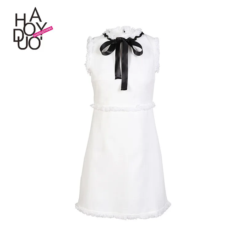 

2019 Summer New Style Europe And America Fashion Graceful Bow Tassels Sleeveless Dress Women's Small Quantities Can Be