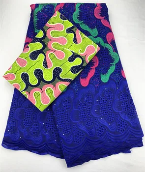 

Beautiful Swiss Voile Lace In Switzerland High Quality African Wax Print Fabric Embroidery 2.5+3yards For Dress NR-18