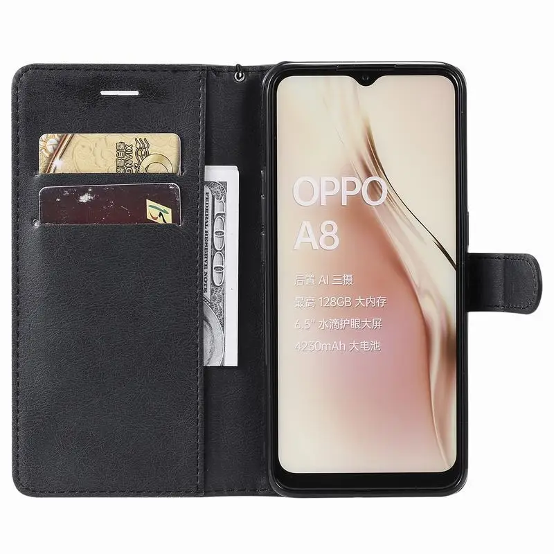 Кожаный чехол для OPPO A31 магнитный книжка с подставкой A 31 2020 телефона