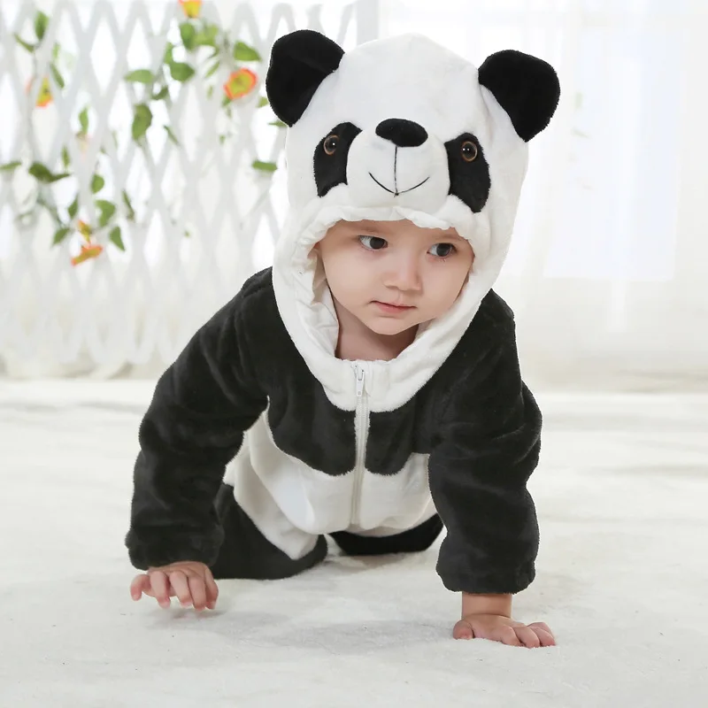 Spring Autumn Baby Girl Rompers Baby Clothes Flannel Baby Boy Clothes Cartoon Animal Jumpsuit Newborn Infant Clothing bulk baby bodysuits	