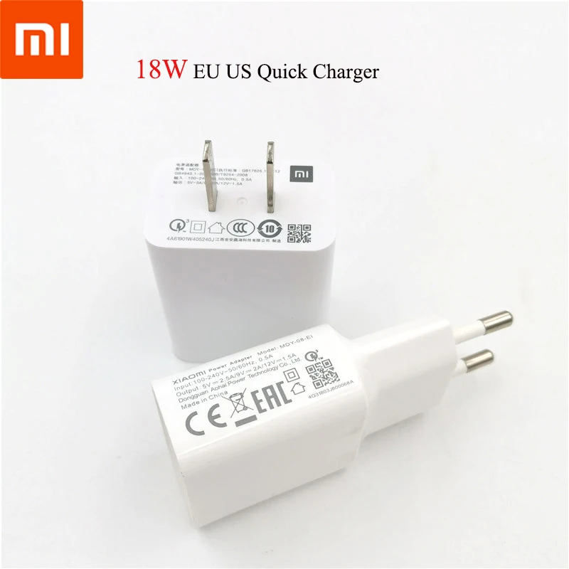 Быстрое зарядное устройство Xiao mi 6 EU US настенный адаптер для mi 8 9 se 8 lite 9t CC9 A2 A3 mi X 3 Red mi k20 pro note 6 7 8 pro 5