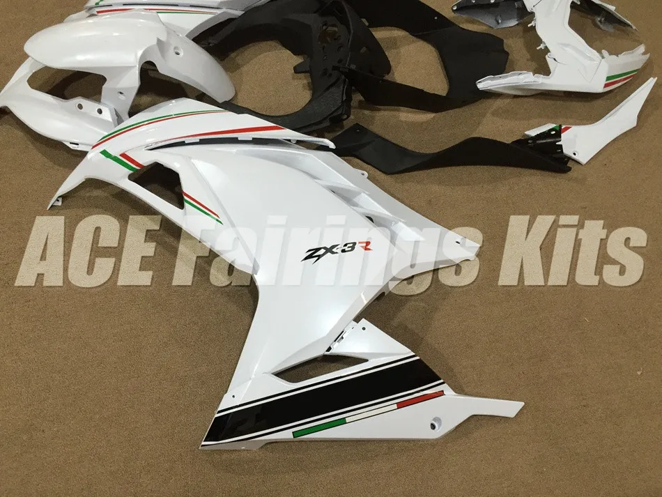 ABS мотоцикл Инъекции обтекатель комплект+ крышка бака подходит для kawasaki EX300 2013 Ninja300 13 14 15 EX 300 приятный белый
