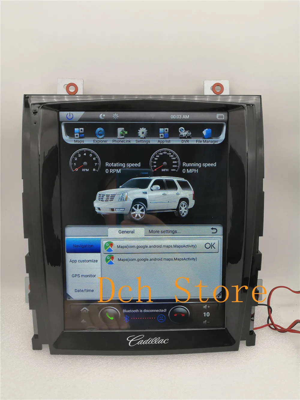 Top 10.4 inch Vertical Screen Tesla Style Android 8.1 Car DVD player GPS for Cadillac Escalade navigation radio 64G RAM 4G ROM px6 4