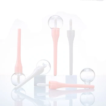 

6-11ML ABS Lollipop Light-Bulb Lip Gloss Tube Refillable Lip Glaze Bottle Long Lip Oil Balm Wand Tube Mascara Brush Containers