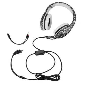 

Wired Headphones Subwoofer Desktop Computer Gaming Headset 3D Surround Stereo Gaming Headset