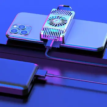 

2020 Portable Mobile Phone Cooler USB Fan Lightweight Radiator Anti-Noise Handheld Heatsink Stand 2 Colors