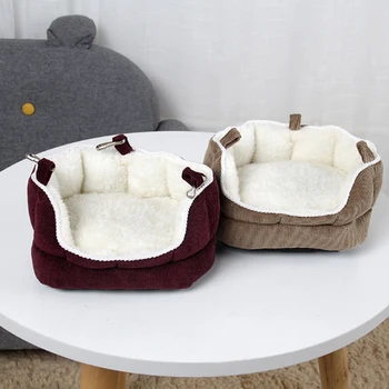 

Hot Small Pet Soft Cage Bed Nest House Warm Hanging Hammock For Hamster Rat Guinea Pig Squirrel Small Animals